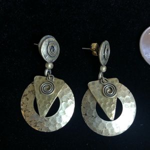 Gold Toned Geometric Stud Earrings